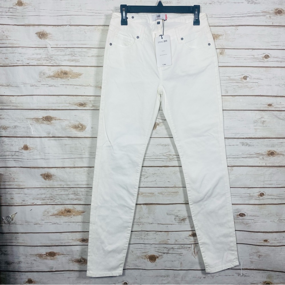 CAbi Women's Light Cream Skinny Jeans Size 4